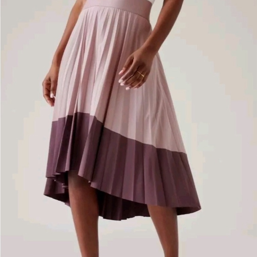 Athleta Pink and Purple High Low Skirt